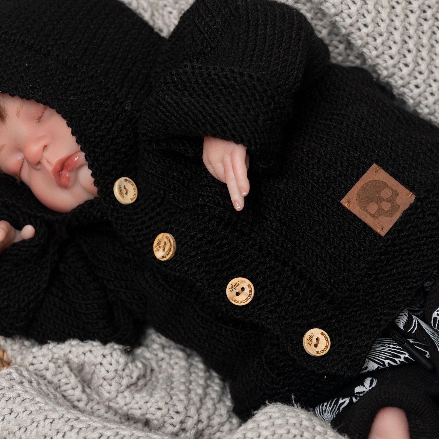 Baby Knit Hoodie-Jacke